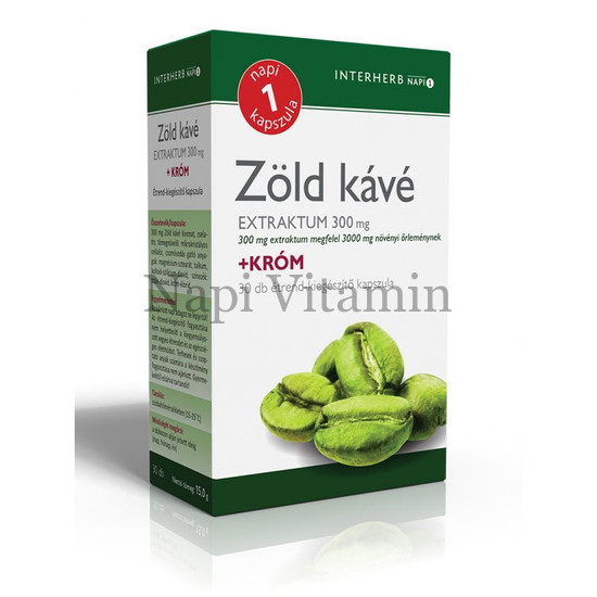 Interherb Napi 1 Zöldkávé Extraktum 300mg +Króm 30x